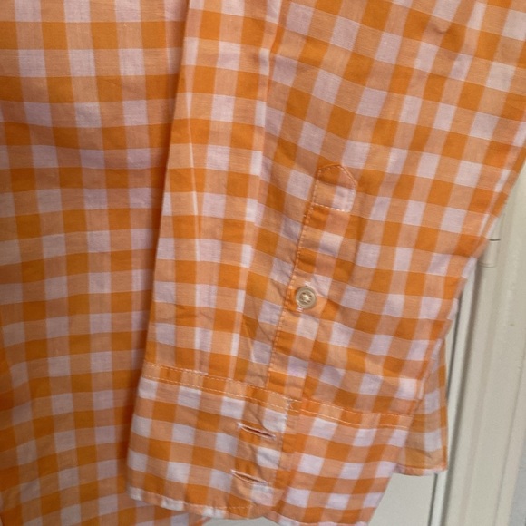 J.Crew Orange Gingham Shirt Size XL NWOT - Picture 7 of 10